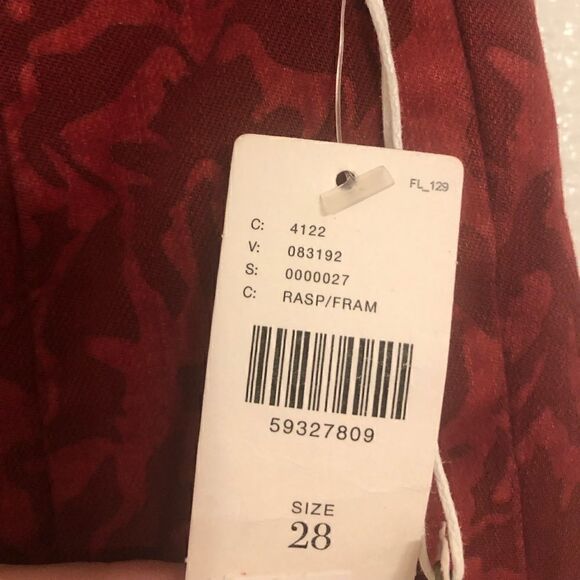 NWT ANTHROPOLOGIE Pilcro & The Letterpress High Rise Denim Flocked Leggings - Picture 11 of 16